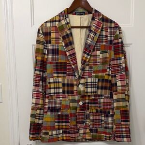 Polo by Ralph Lauren Madras Patchwork Plaid Blazer